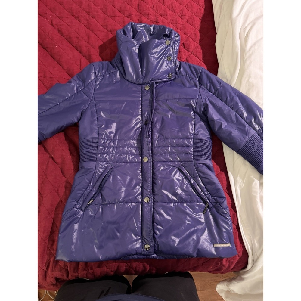 Porsche Design X Adidas Sport Puffer Jacket Rare Viola Purple Metallic Sz 36
